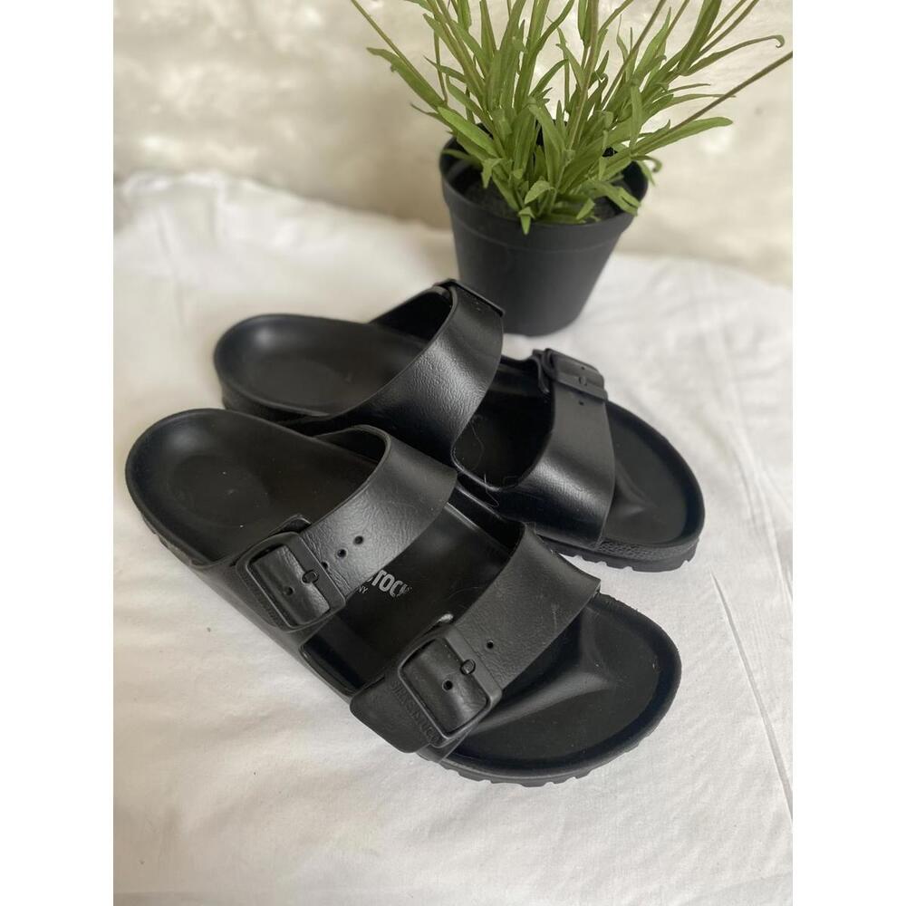Birkenstock Black EVA Two-Strap Slide Sandals Size 9
